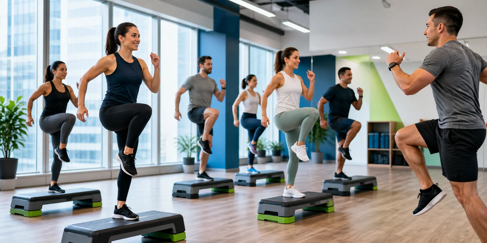Clase funcional con step para colaboradores en ambiente corporativo
